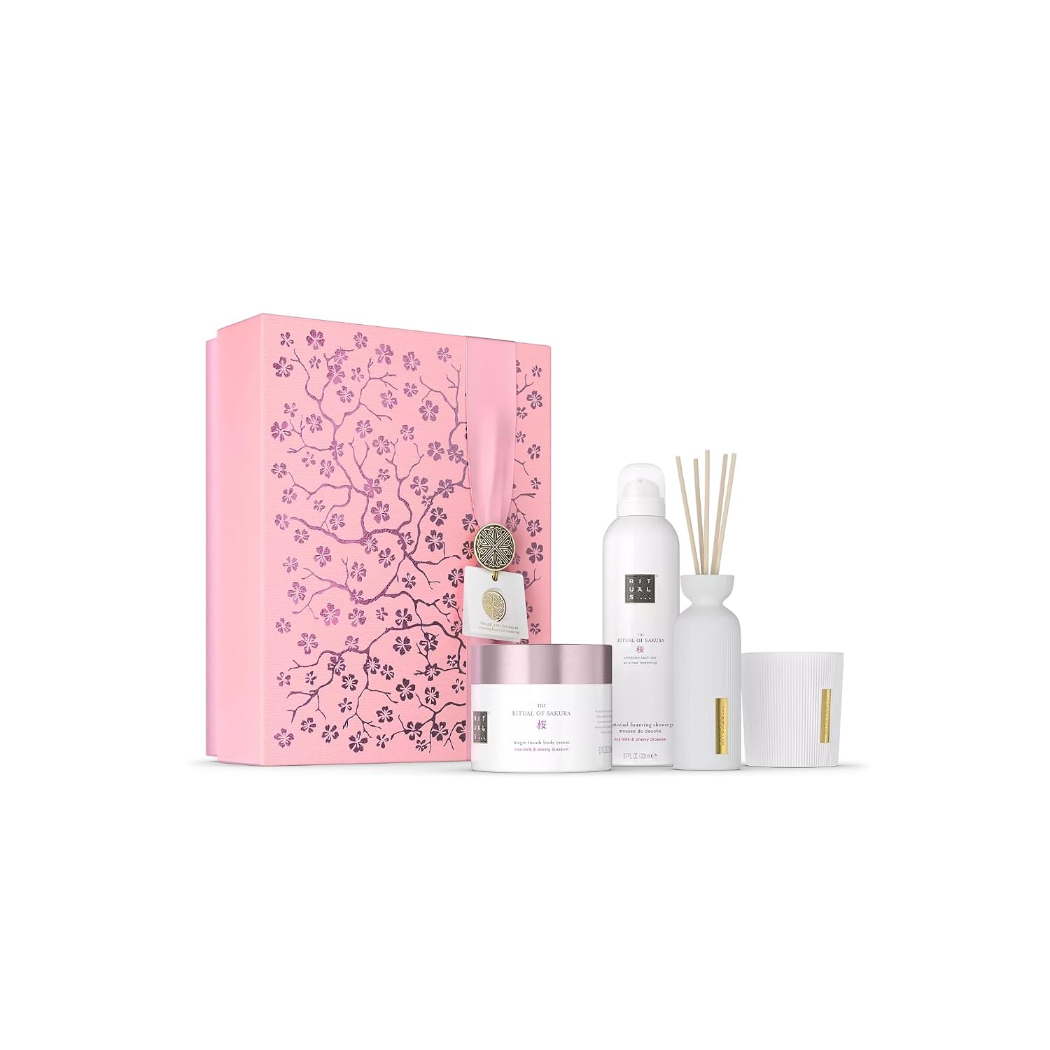 RITUALS The Ritual of Sakura Gift Set Large Gift Box with Personal Care Products with Rice Milk and Cherry Blossoms Nourishing Properties
