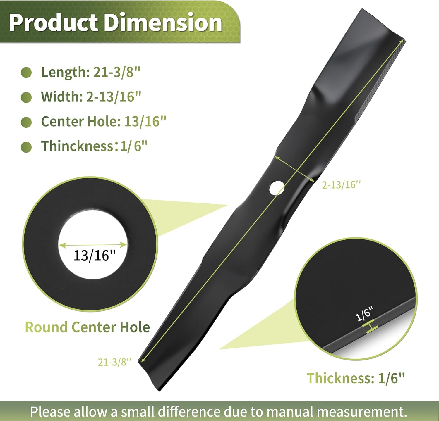 Keycci UC22008 Mower Blade Fits for John Dee re Z315E Z320M Z320R Z335E Z335M Z345M, UC22008 Lawn Mower Blade Compatible with John Dee re 42" Mower Deck, Replaces M170642, 2 Pack