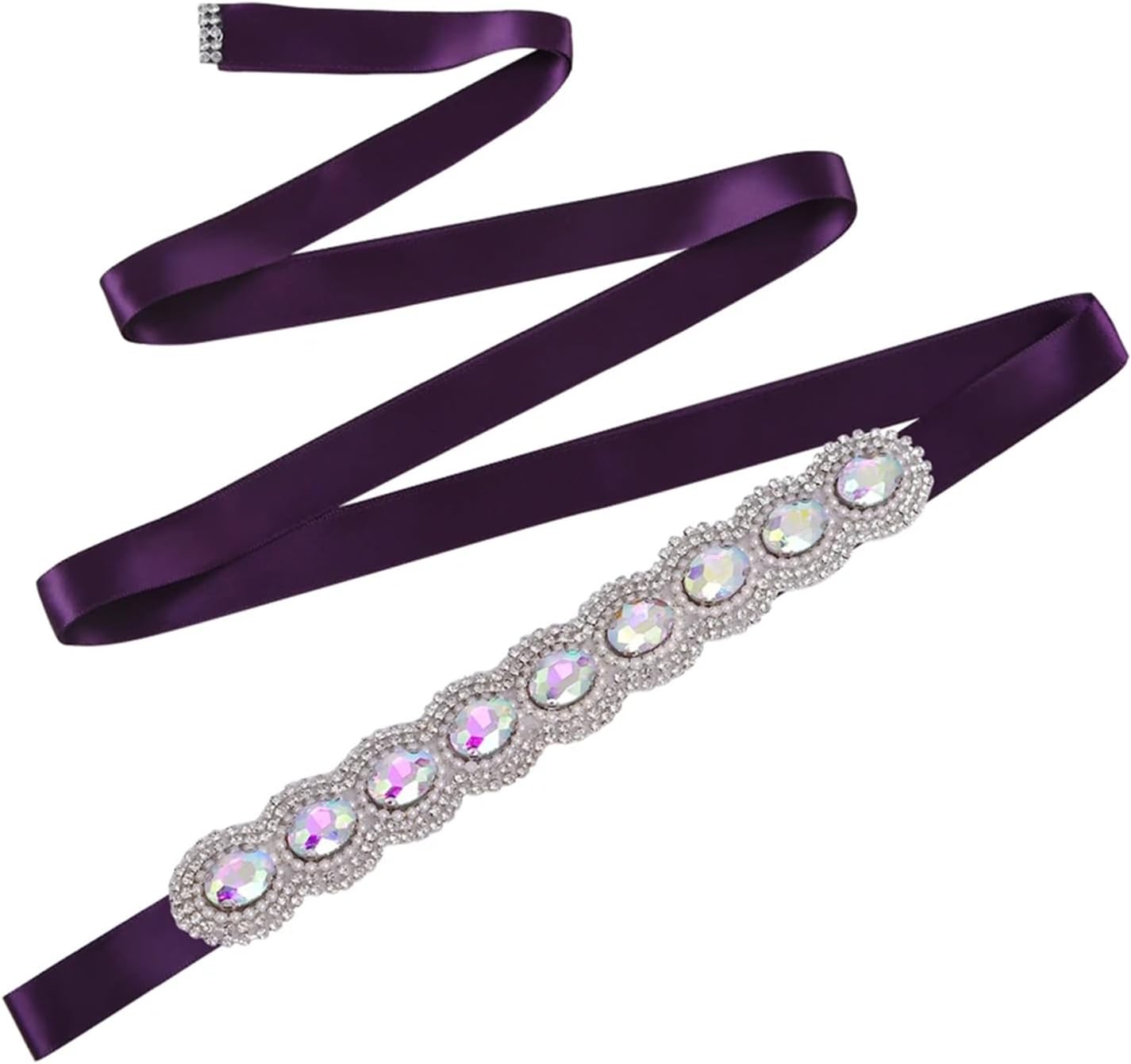 Women’S Simple Illusion Rhinestone Bridal Belt Handmade Corset Style Sash For Wedding And Festival Dresses