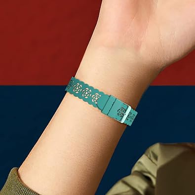 3-Pack Slim Silicone Bands Compatible with Fitbit Inspire 3/Inspire 2/Inspire HR/Inspire, Lace Silicone Thin Narrow Rose Hollowed-out Sports Replacement Wristband Strap