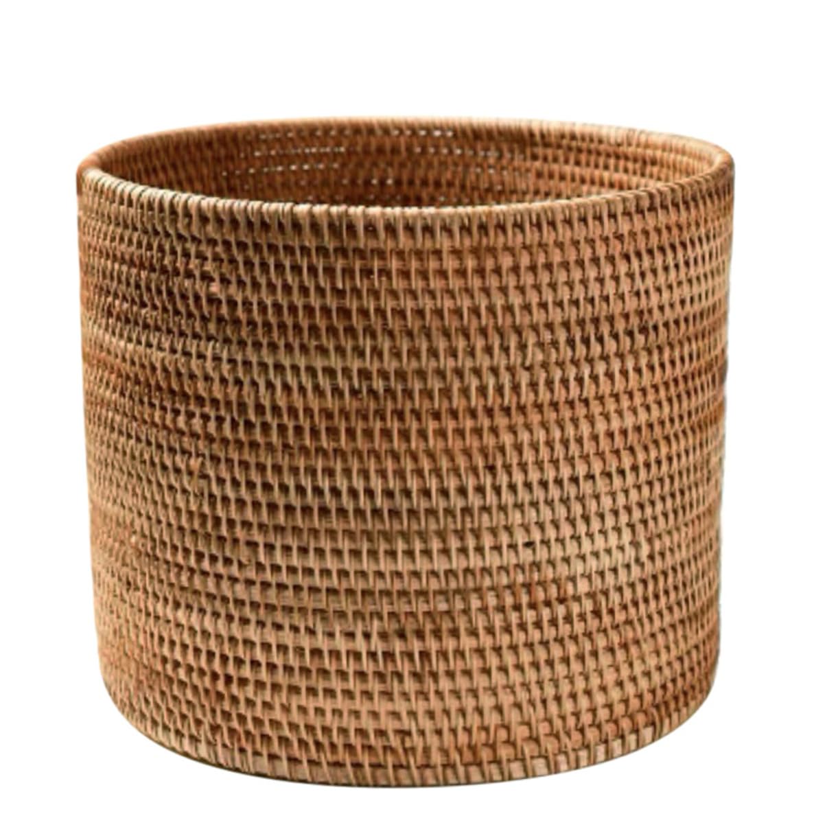 Panier de rangement polyvalent style pastoral pour une décoration de salon épurée