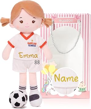 LeyaDoll Personalized Soft Baby Doll 12,Rag Doll for 1 Year Old Girl Gift