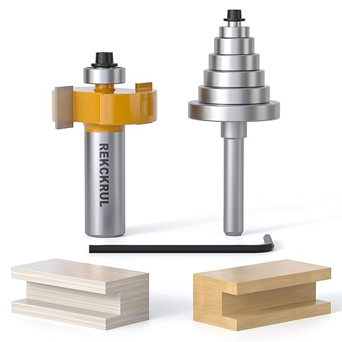1/2 Shank Professional Rabbet Router Bit with 6 Bearings Set