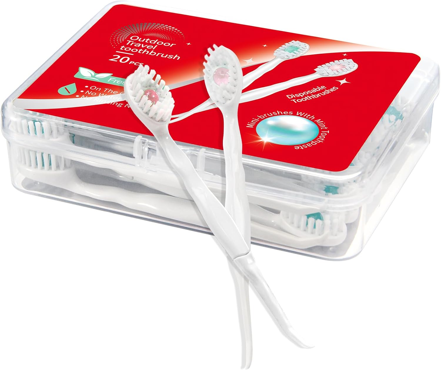Mini Disposable Toothbrushes with Tootaste and Tooti, Tongue