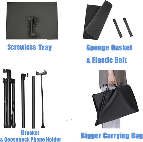 Miniatura 6 de Kereal Soporte de trípode para proyector de laptop, soporte de suelo portátil universal para equipos de DJ, oficina, escenario, estudio, podio