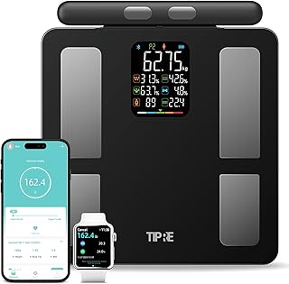 Smart Scale for Body Weight 8-Electrode Digital Weight Scale for Body Fat Bathroom Scale with BMI Full Body Composition Analysis with Bluetooth Health Monitor for Weight Loss, 400lb