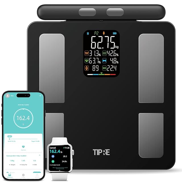 Smart Scale for Body Weight 8-Electrode Digital Weight Scale for Body Fat Bathroom Scale with BMI Full Body