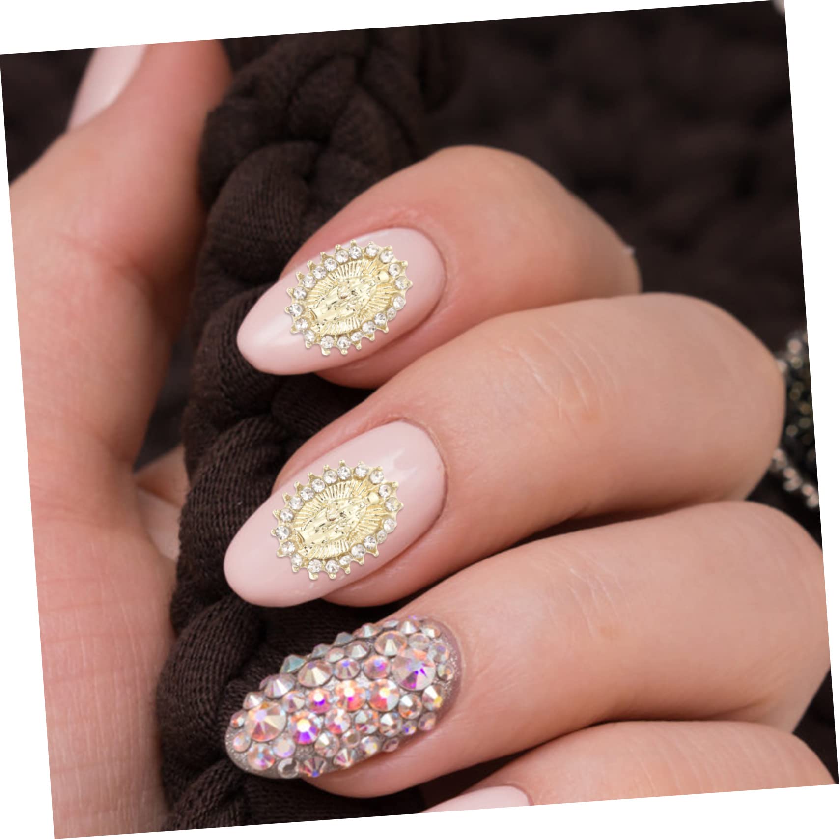 VALICLUD 5 Set Gioielli Con Diamanti Per Unghie Borchie Metalliche Per Unghie Decorazione Per Unghie Logorante Gemme Per Ciondoli Per Unghie Gemme Di Nail Art Lega D'oro 20 Pezzi * 5