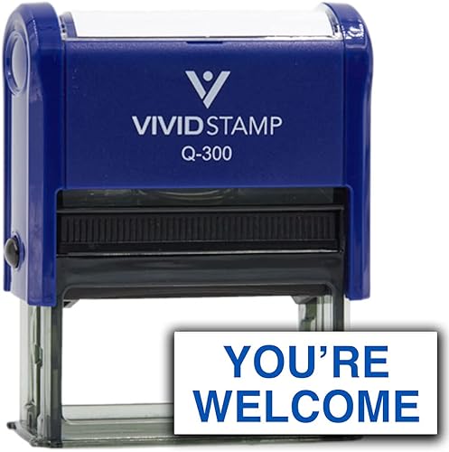 Miniatura 9 de Vivid Stamp Youre Welcome - Sello de goma autoentintado tinta roja - Q-300