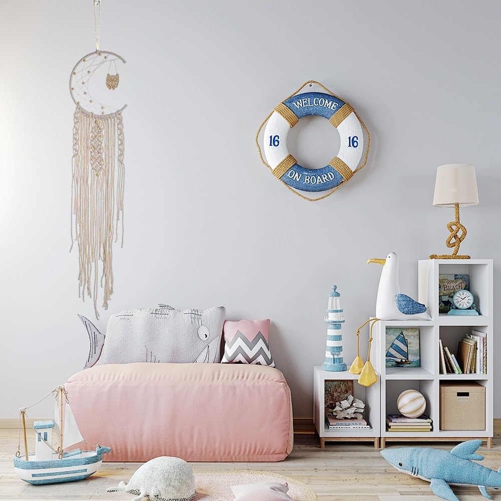 Luna Acchiappasogni Boho, Dream Catcher 96 cm Acchiappasogni Boho Porta il gufo Acchiappasogni Fatti a Mano Acchiappasogni per Soggiorno, Camera da letto