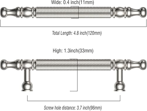 Miniatura 3 de Asidrama Paquete de 10 manijas de gabinete de cocina doradas moleteadas de 3.75 pulgadas (3.780 in), tiradores de gabinete, accesorios de gabinete
