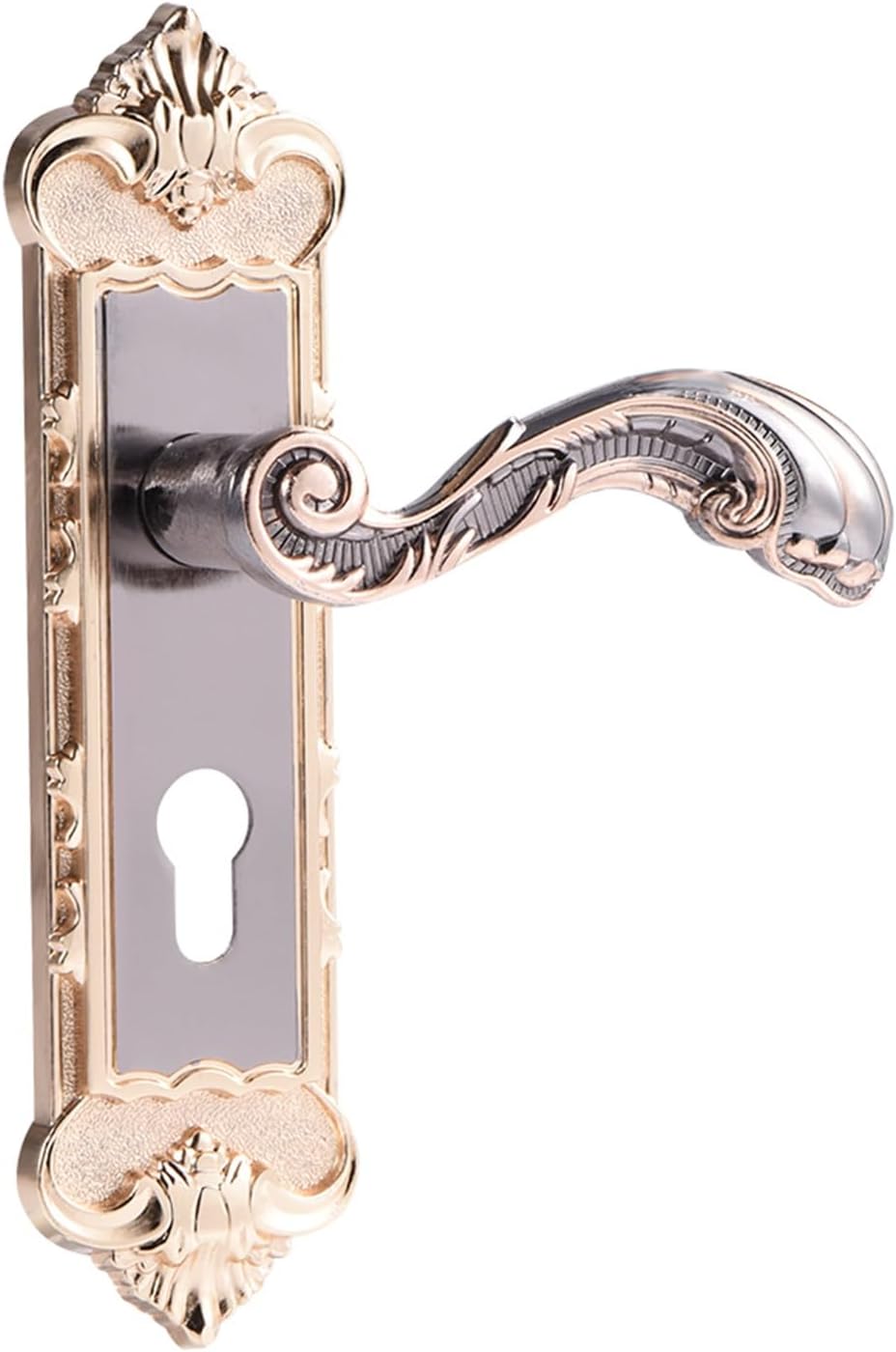 Retro Door Lock Aluminum Alloy Vintage European Door Lock Interior Anti Theft Room Door Lock for Home Office Hotel Gate