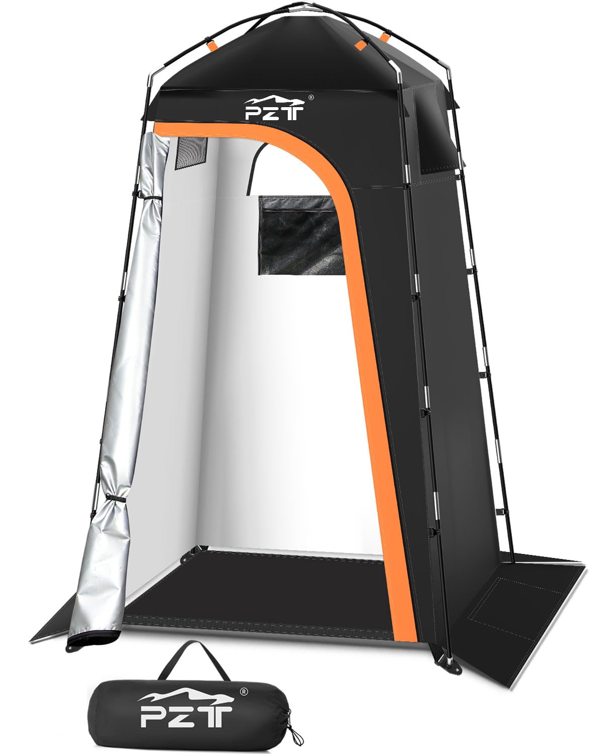 Large Shower Tent, Portable Privacy Tent with Mesh Floor &amp; Carrying Bag