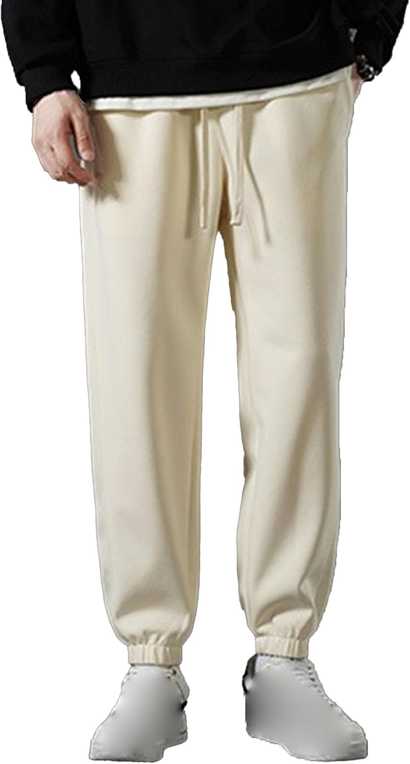 DGHM-JLMY Men's Straight Leg Athletic Lounge Pants with Pockets Relaxed Casual Drawstring Sweatpants Casual Jogger Yoga Pants