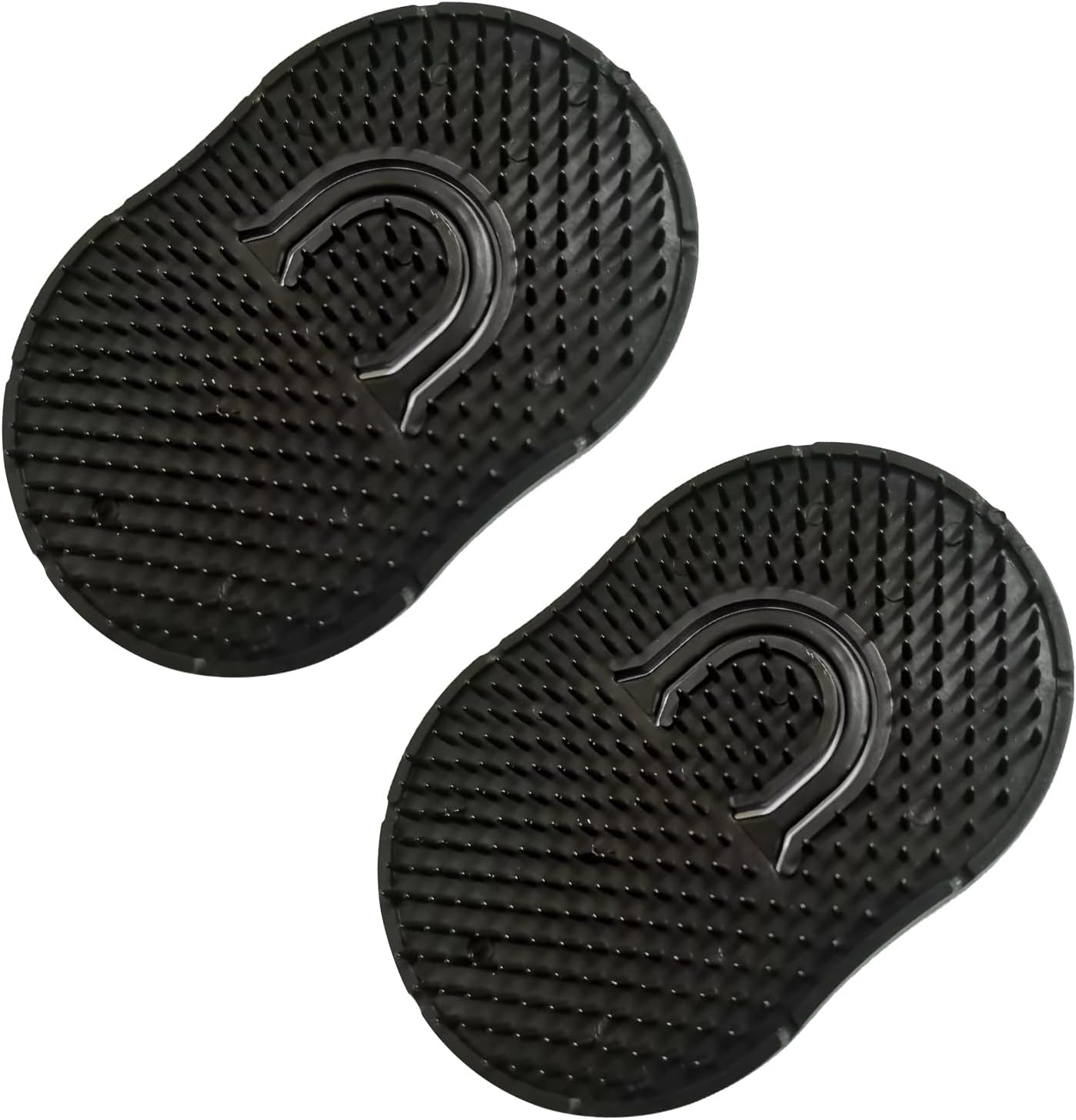 Soft 'N Style 2 Packs Pocket Palm Combs, Shampoo Comb, Massager Hair Brush Comb, Scalp Massager Brush Comb, Wave brush, Palm hair brush (Black)