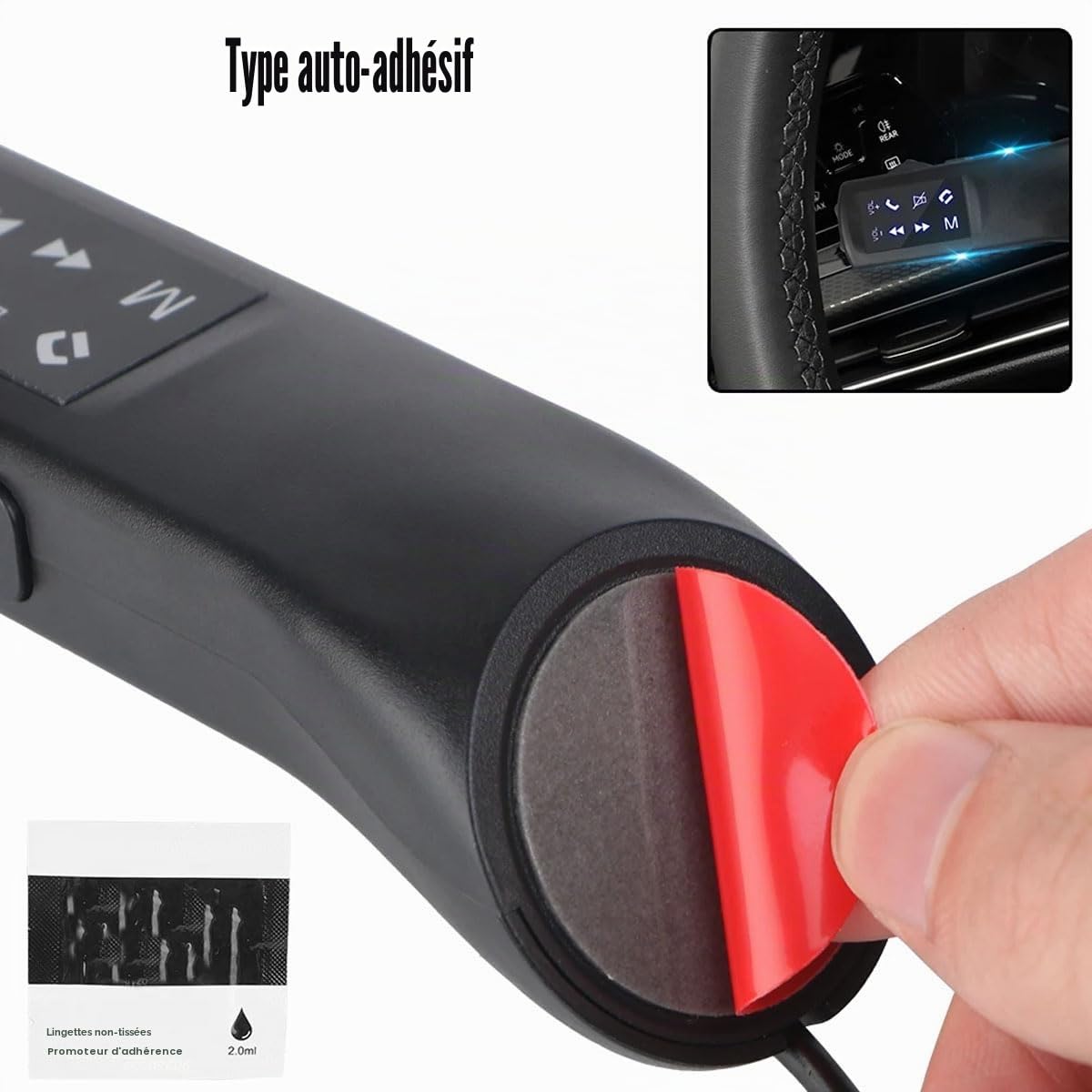 Bouton de télécommande Universelle Intelligente du Volant, télécommande Multifonction de Volume du Volant de 8 clés pour Android Wince System Navigation GPS Lecteur multimédia DVD Radio