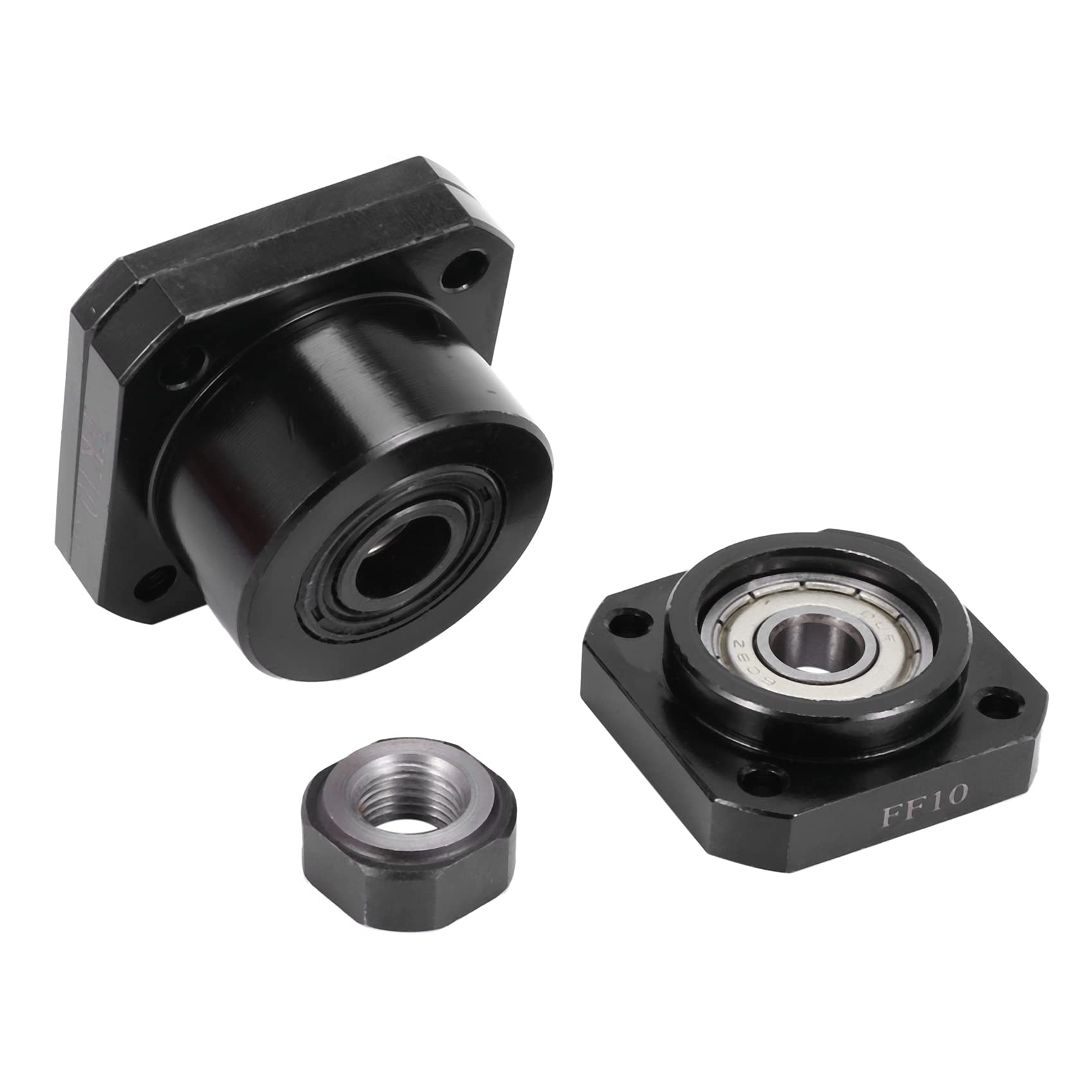XIAOJUN 1 Pezzo FK10 Lato Fisso + 1 Pezzo FF10 Lato Flottato per Vite un Sfere SFU1204 Parti CNC Vite un Sfere 1204 Supporto Estremità Fk / Ff10
