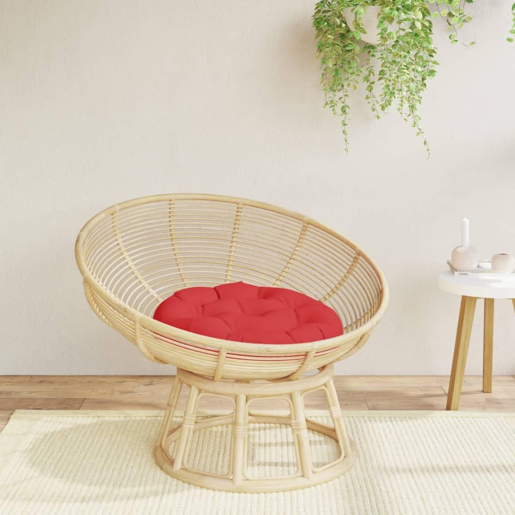 Coussin rond rouge Ø60 cm en tissu Oxford hydrofuge de chez Générique