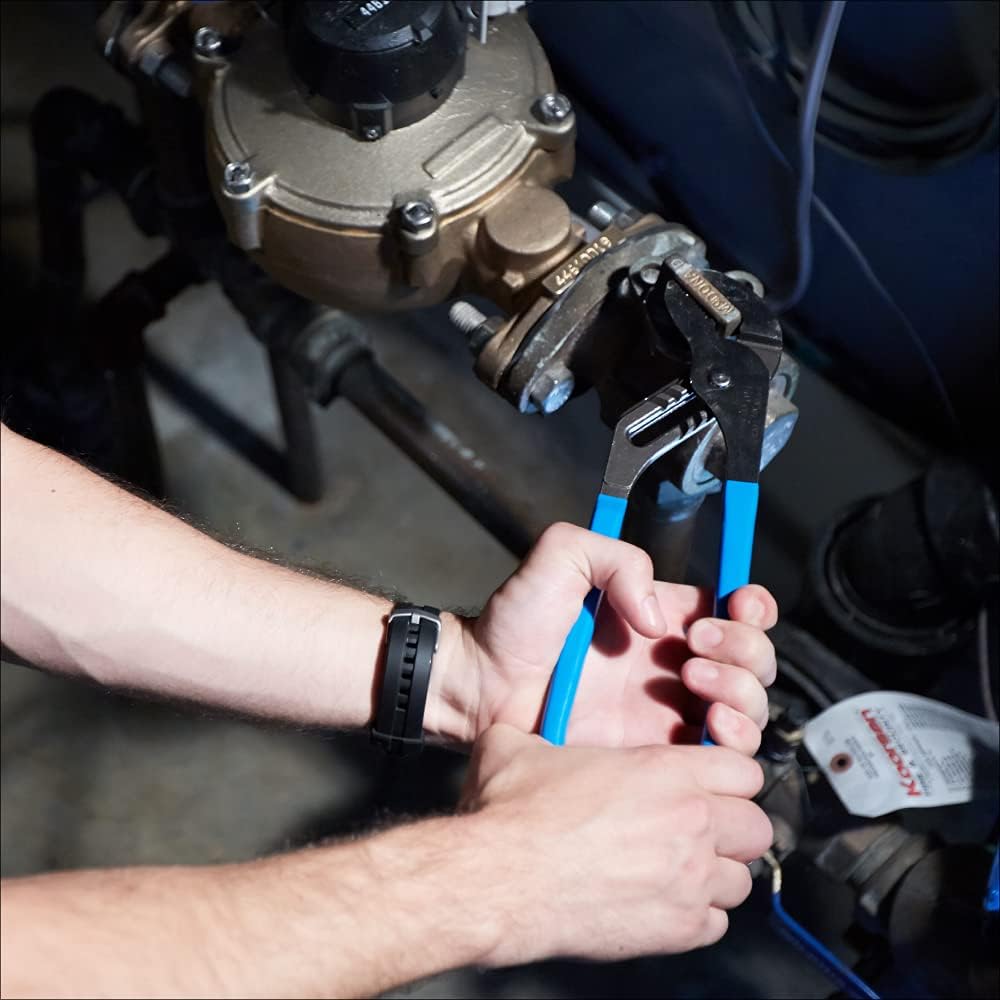 Uр Tо 50% оƒƒ Channellock 440 Tongue and Groove Pliers | 12-Inch Straight Jaw Groove Joint Plier with Comfort Grips | 2.25-Inch Jaw Capacity | Laser Heat-Treated 90° Teeth| Forged High Carbon Steel | Made in USA, Black, Blue, Silver