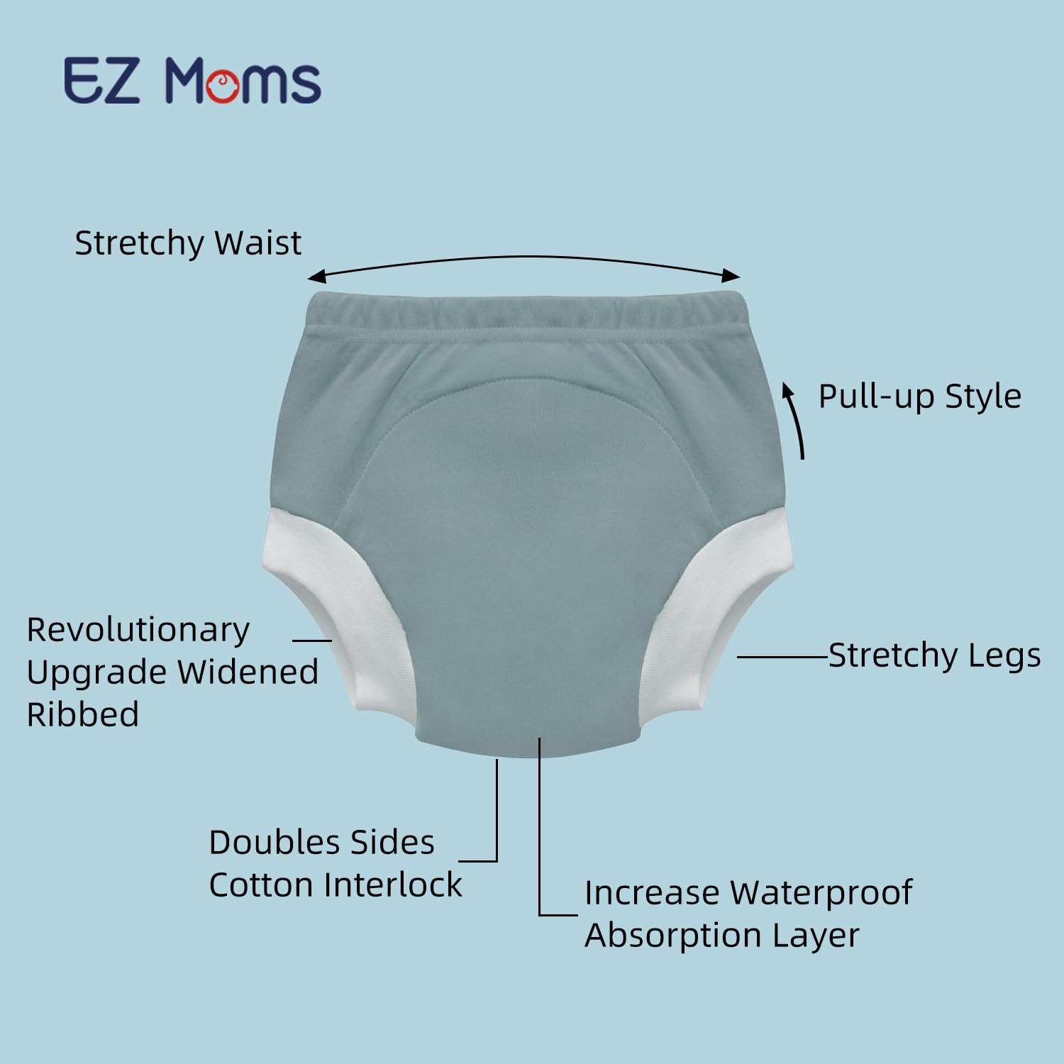 Snapklik.com : EZ Moms 5 Packs Toddler Potty Training Underwear For ...