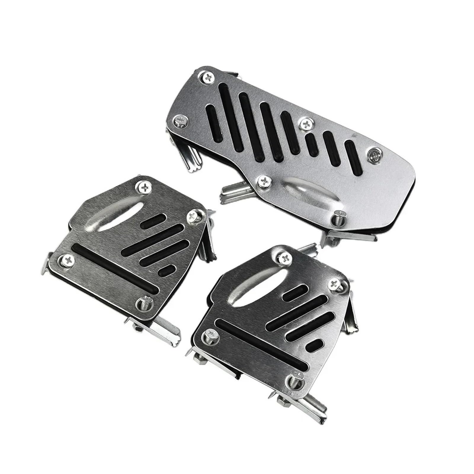 Copertura Pedale Accessori Generalia utomo bilistici 3 Pezzi Pedale dell'acceleratore Frizione del Freno pedaliera Antiscivolo in Lega di Alluminio Pedali Antiscivolo(Manual Red 3pcs)