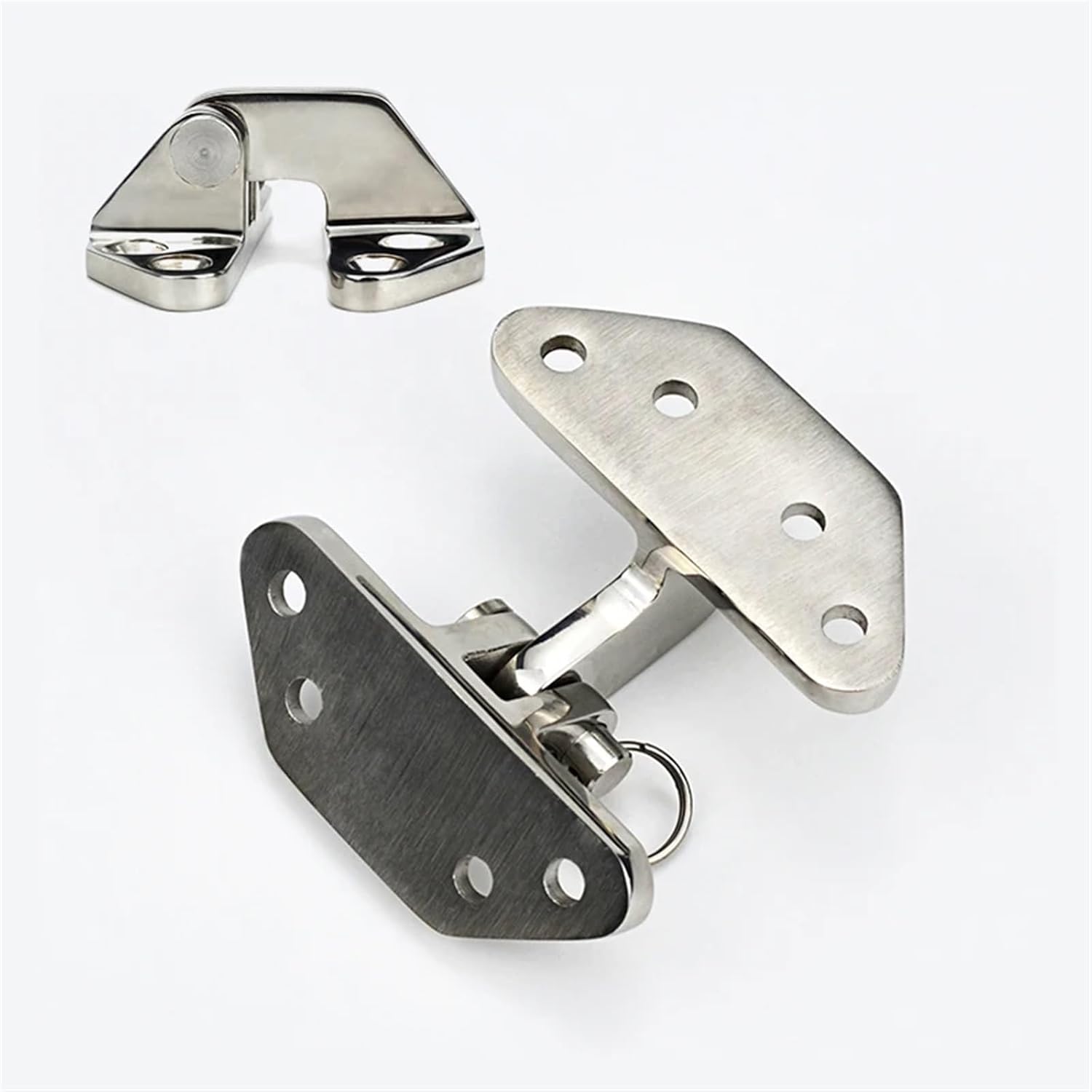 Hinged Heavy-Duty Stainless Steel Mirror Large Angle Industrial Machinery Equipment Ships Yachts Exposed Hinges 1Pcs