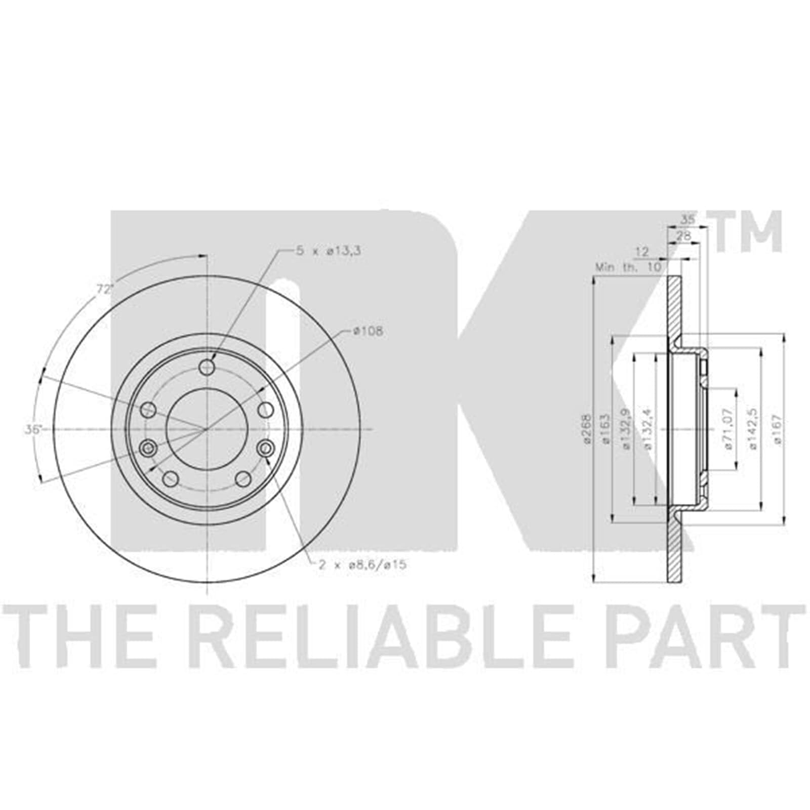 NK Bremsscheiben + Beläge vorne + hinten | 203742 + 221974 + 203749 + 221975 passend für Grandland / X