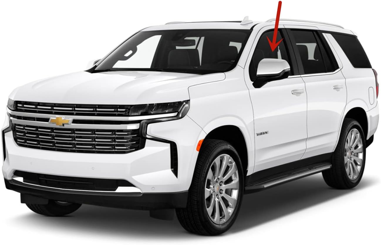 Driver Left Side Front Door Window Door Glass Compatible with Chevrolet Tahoe / Suburban 2021-2025 Models