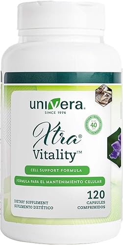 Univera Xtra Vitality - Fórmula de apoyo celular - Extracto de té verde, vitamina B6, extracto de ginseng americano, Ashwagandha, Univestin 120