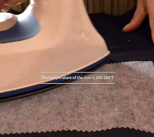 Miniatura 3 de Interfaz no tejida para hierro de coser en un solo lado ligero fusible interfaz, ancho 39.37 pulgadas, blanco, 39.37 x 6.56 yardas