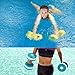 ZEYU SPORTS Aquatic Exercise Dumbbells - Set of 2 - for Water Aerobics(Blue)