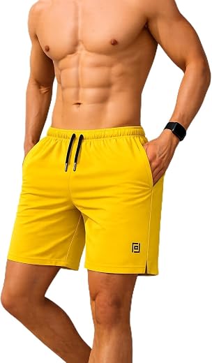 KEENUU Men’s Athletic Shorts – Quick Dry Workout Gym Shorts with Pockets | Lightweight Breathable Training Shorts for Runn...