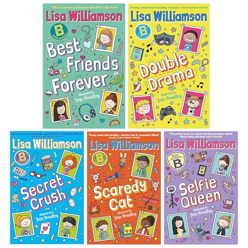 Bigg School Series By Lisa Williamson Illustrated 5 Books Collection Set (Best Friends Forever, Double Drama, Secret Crush, Scaredy Cat & Selfie Queen)