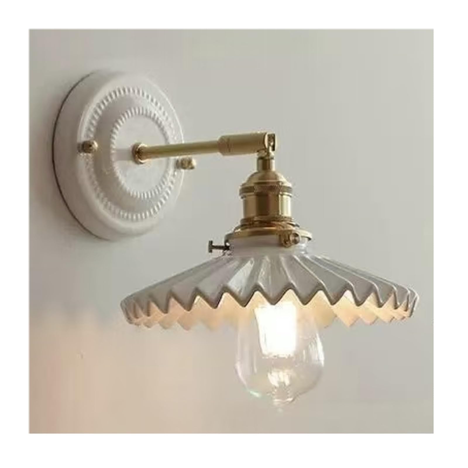 FEITENGDA Single Head Three Tone Wall Sconce Vintage Wall Light