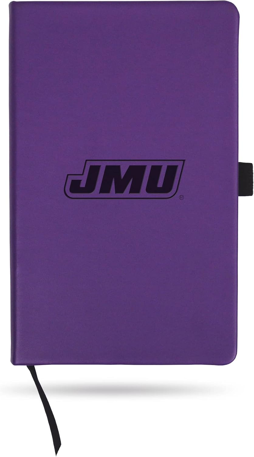 Rico Industries NCAA James Madiscon Dukes Purple Laser Engraved Small Notepad Jounral/Notepad 8.25" x 5.25"- Office Accessory