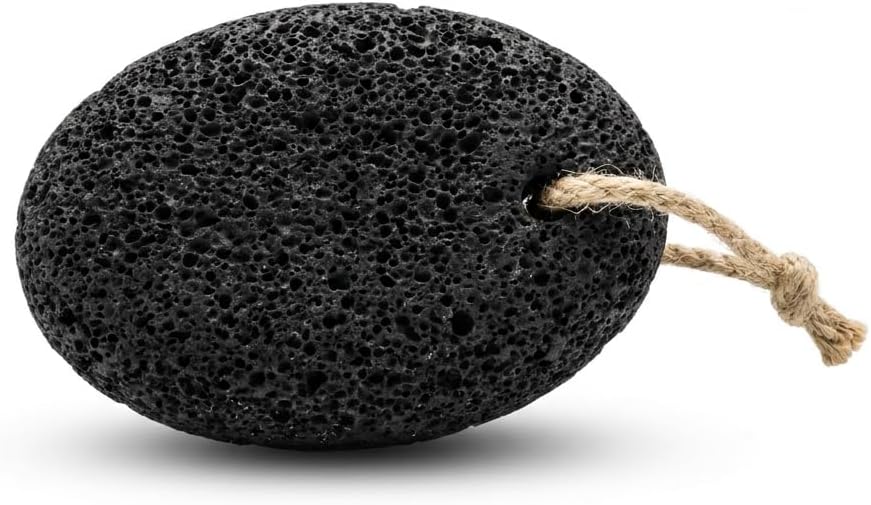 Pumice Stone Foot for Feet - Black Natural Lava Stone Callus Remover | Foot Exfoliation, Hand Scrub, Pedicure Tool and Dry Skin Remover - Promotes Healthy Foot Care