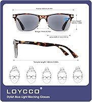 Vista 68 de 1/2/4/5 Pack Computer Reading Glasses Blue Light Blocking Readers Spring Hinge for Women Men