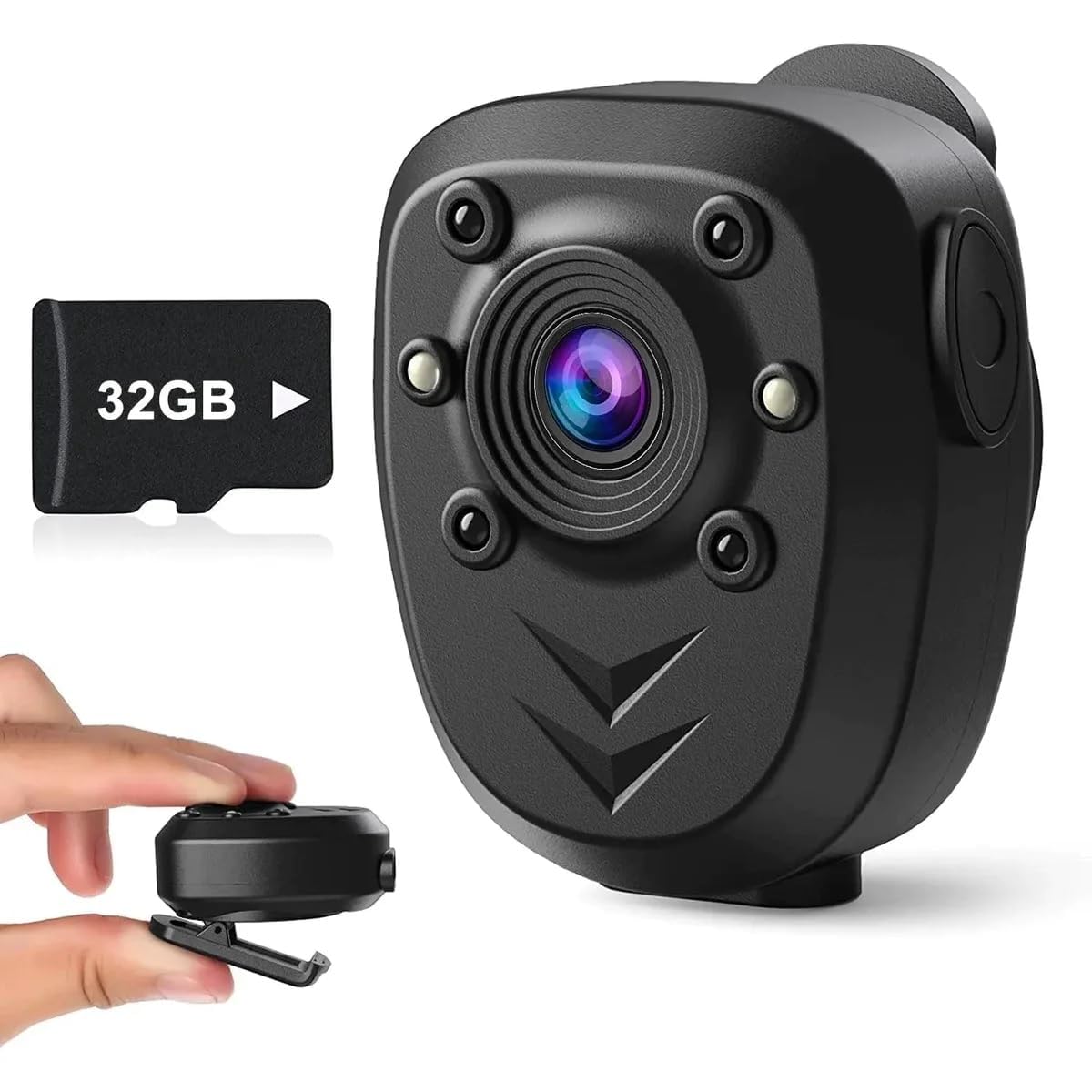 SAFETYNET Mini Body Camera | Video Recorder | Built-in 32GB Memory Card | Loop Record | HD 1080P |, 4-6 HR Battery Life Wearable Police Cam | for Home/Outdoor/Security Guard.-image-48