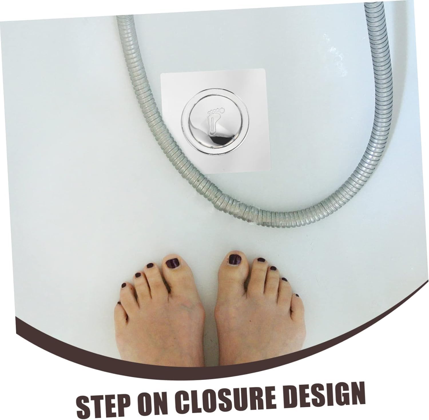 Tapón de filtro de baño, 4 piezas Presione el núcleo de resorte Colador de acero inoxidable Colector de cabello Tapones for bañera Tapa de drenaje de bañera Fregadero de acero inoxidable Colador de de