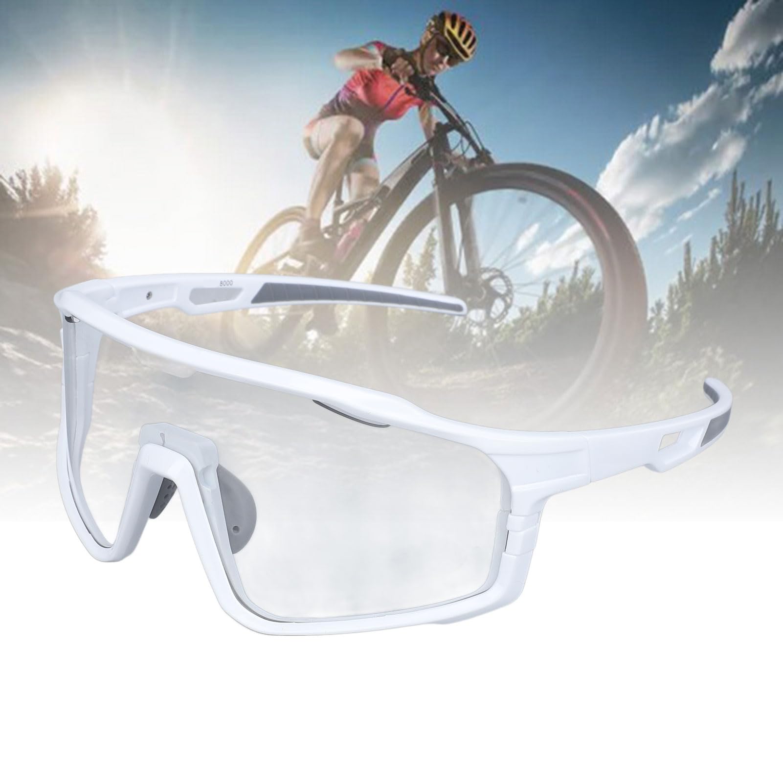 VGEBY Occhiali da Sole Sportivi Polarizzati, Occhiali da Sole Sportivi da Ciclismo per Guida e Pesca con Lenti Polarizzate Fluorescenti per Ciclismo, Guida, Corsa, Uomini e Donne