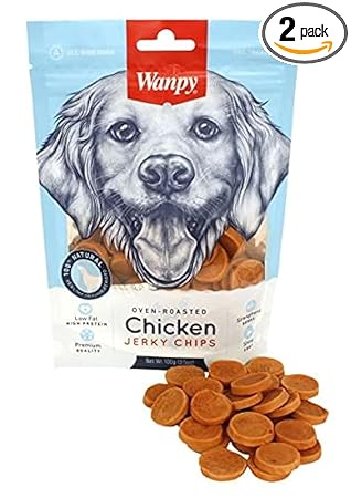 Wanpy Oven - Roasted Chicken Jerky Chips (Pack of 2) Sold by DogsNCats