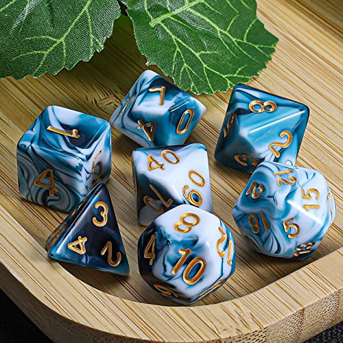Image of CiaraQ 7pcs Polyhedral Dice Set for Dungeon and Dragons MTG Table Games