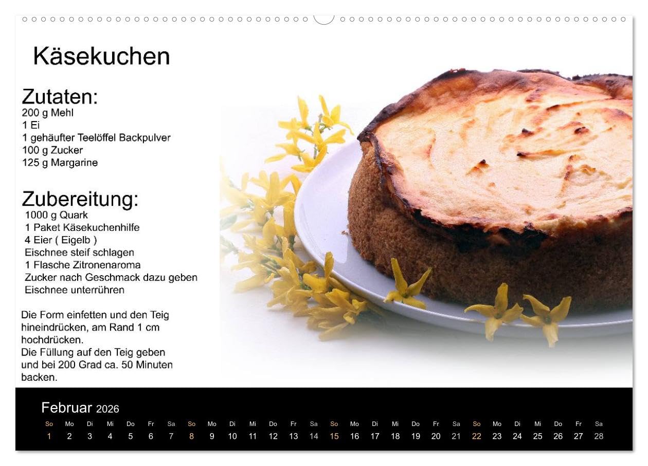 Lieblingsstücke (hochwertiger Premium Wandkalender 2026 DIN A2 quer), Kunstdruck in Hochglanz: Rezeptkalender (CALVENDO Lifestyle)