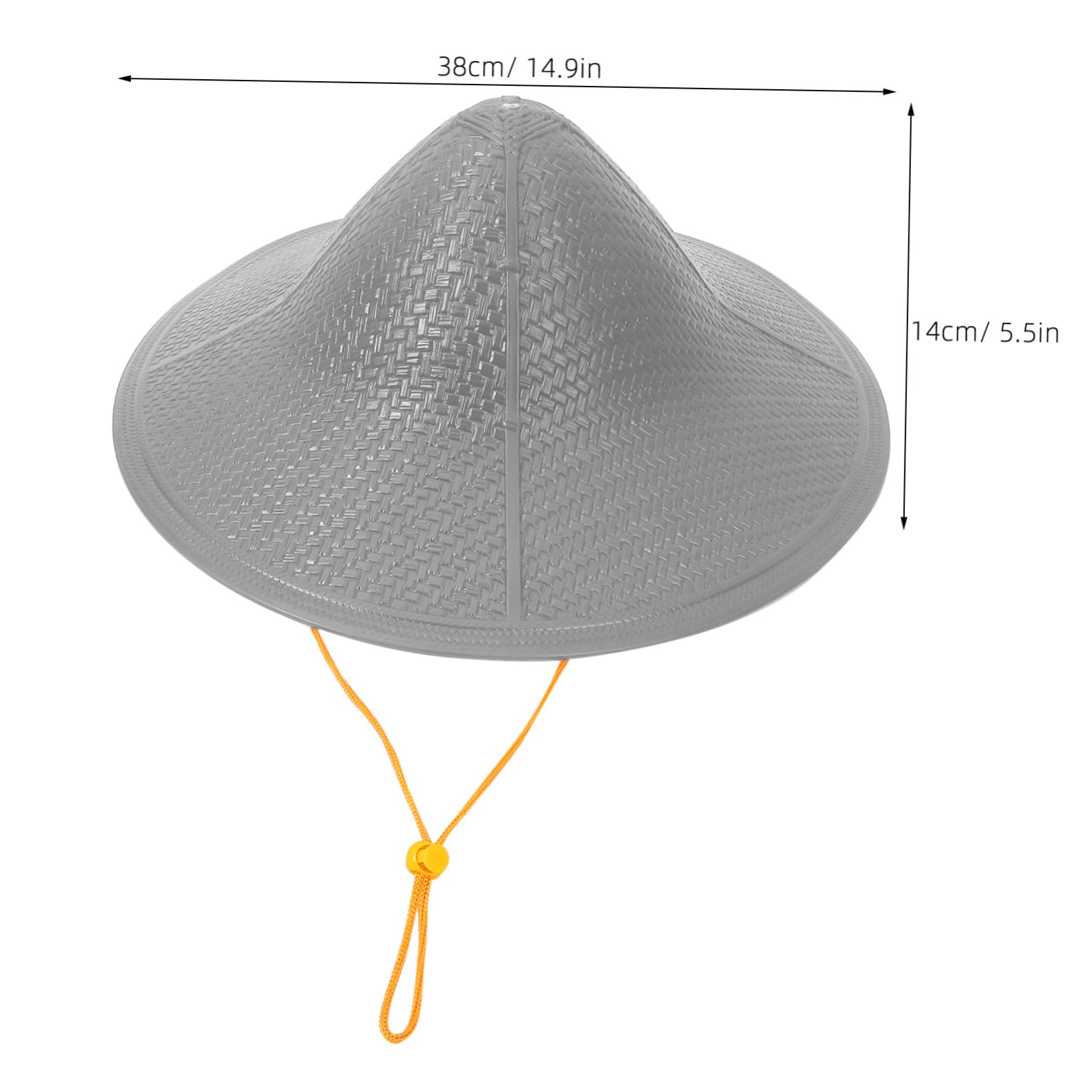 PLAFOPE Japanese Plastic Hat Kids Cosplay Hat Sun Blocking Cone Cap for Outdoor Activities