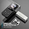 AGPTEK A02 Reproductor MP3 con Bluetooth 5.3, Pantalla de 1.8 Pulgadas Reproductor de Música Portátil con Altavoz, Radio FM, Grabadora de Voz, Compatible con Ampliación Hasta 128GB (Negro, 32GB) 3