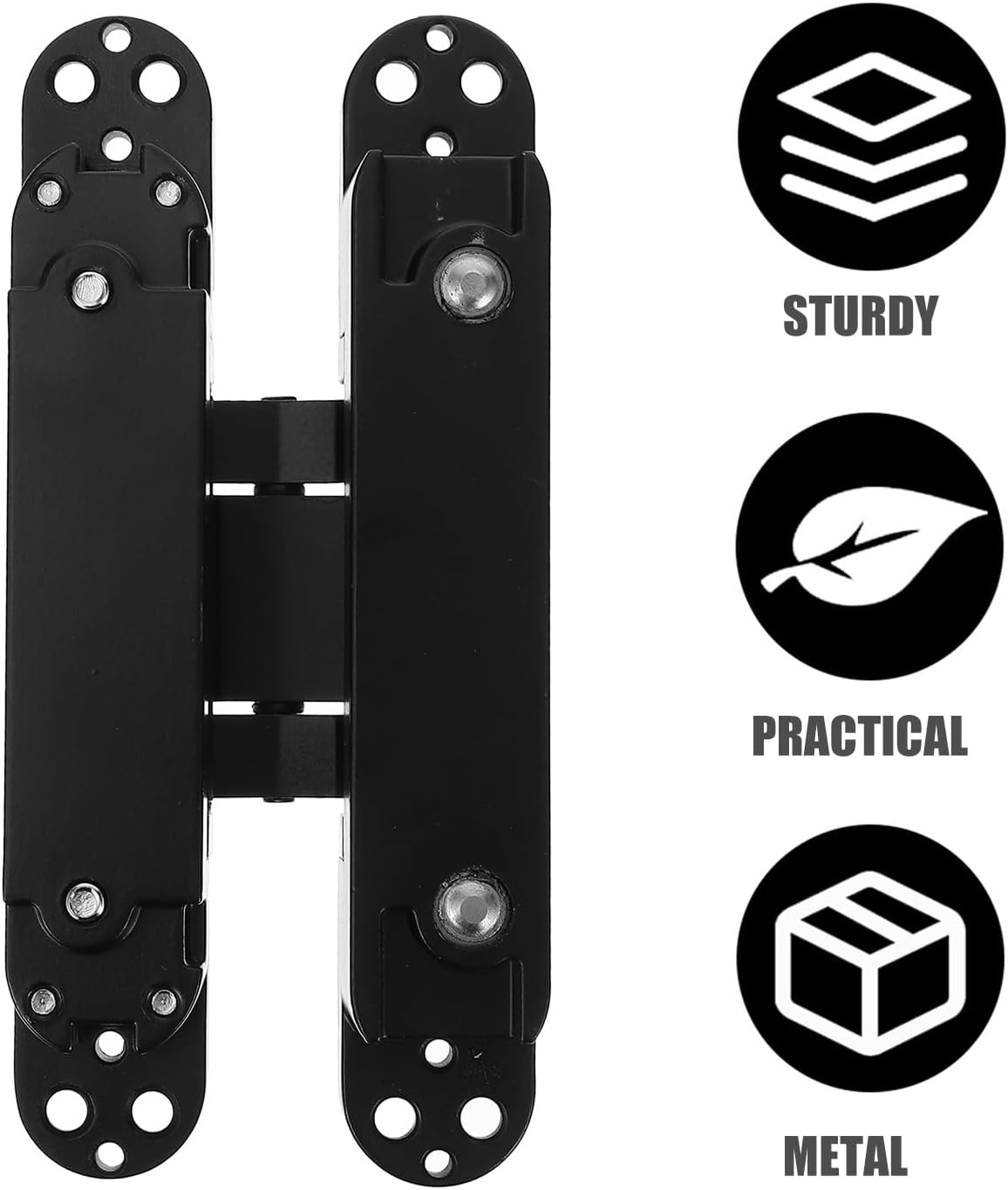 Adjustable Heavy Duty Invisible Door Hinge Metal Concealed Multi- Joint for Home Doors 40kg Load-Bearing Accessories