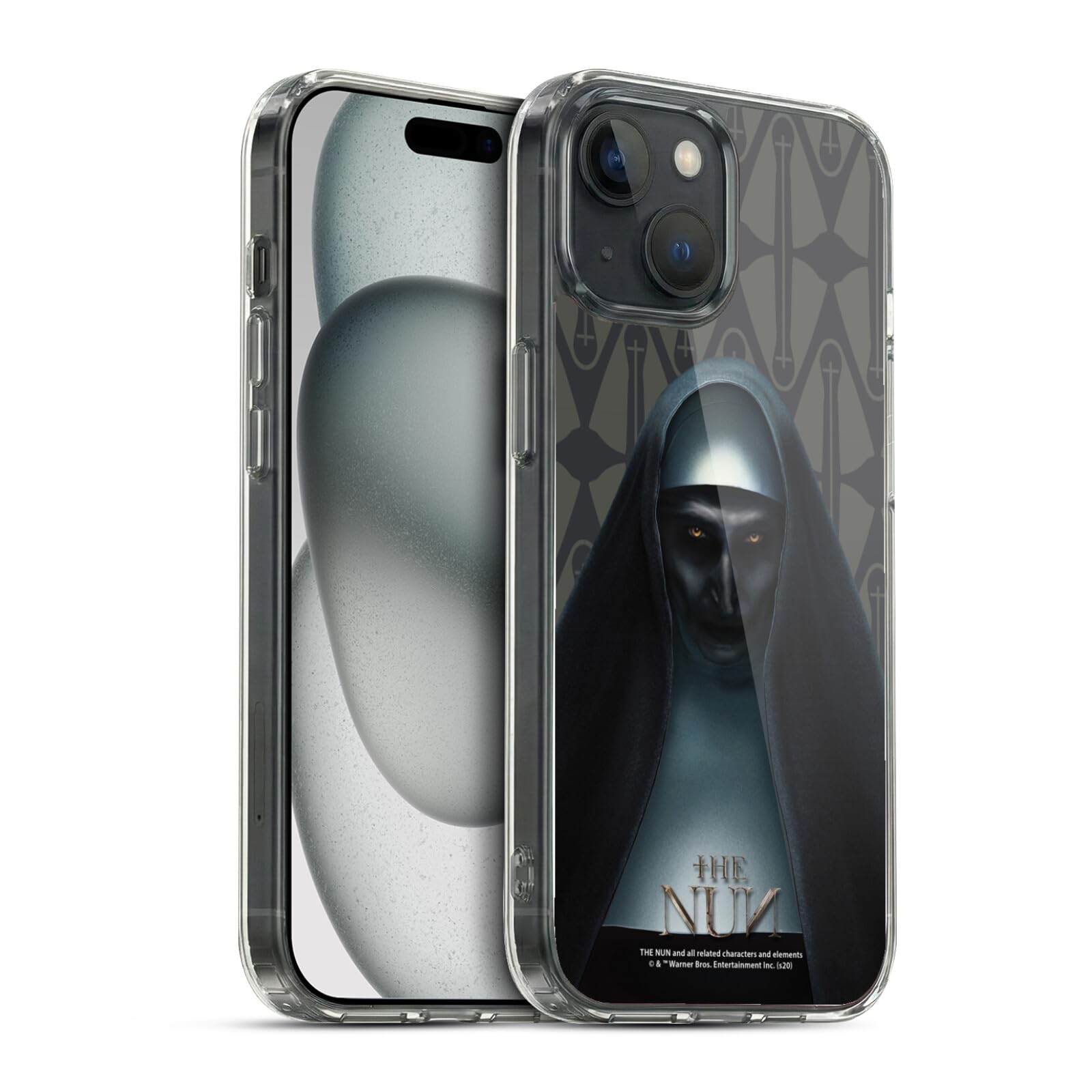 Carcasa iPhone 15 de gel silicona flexible con estampado de La Monja Valak para móvil 7