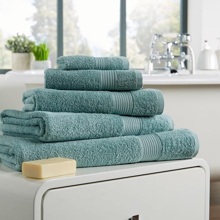 London Dream Egyptian Cotton Bath Sheet, 500 GSM Home Collection Quick Dry Large Bathroom Towel Size 90 x 140 cm (1 x Bath Sheet, Duck Egg)