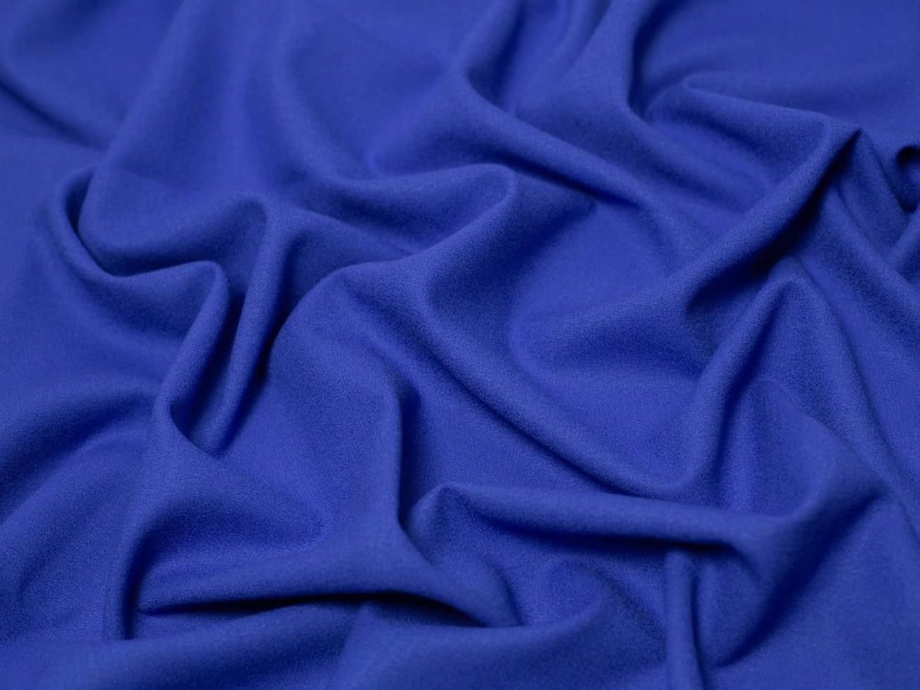 Minerva Crafts Pure Wool Crepe Suiting Dress Fabric Royal Blue - per Yard