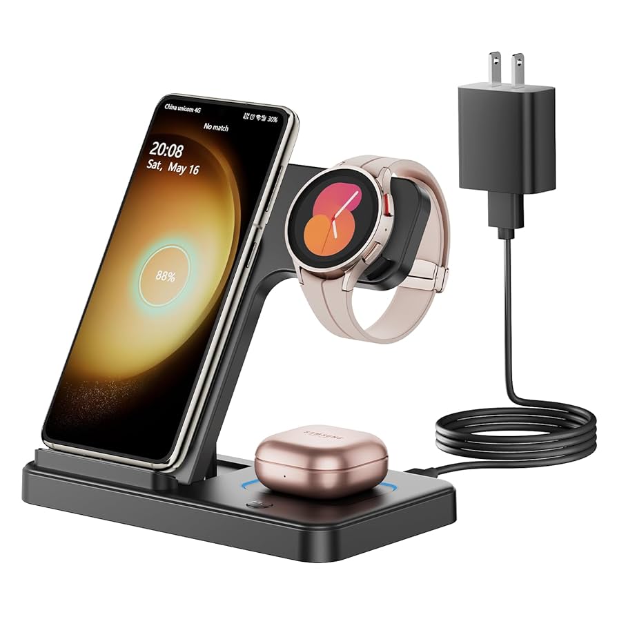 Galaxy - GALAXY wireless charger ＆Buds2 Amazon.com: Wireless Charging Station for Samsung/Android